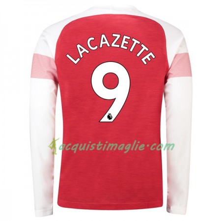 Divisa di Calcio Arsenal Lacazette 9 Prima 2018/2019 Manica Lunga